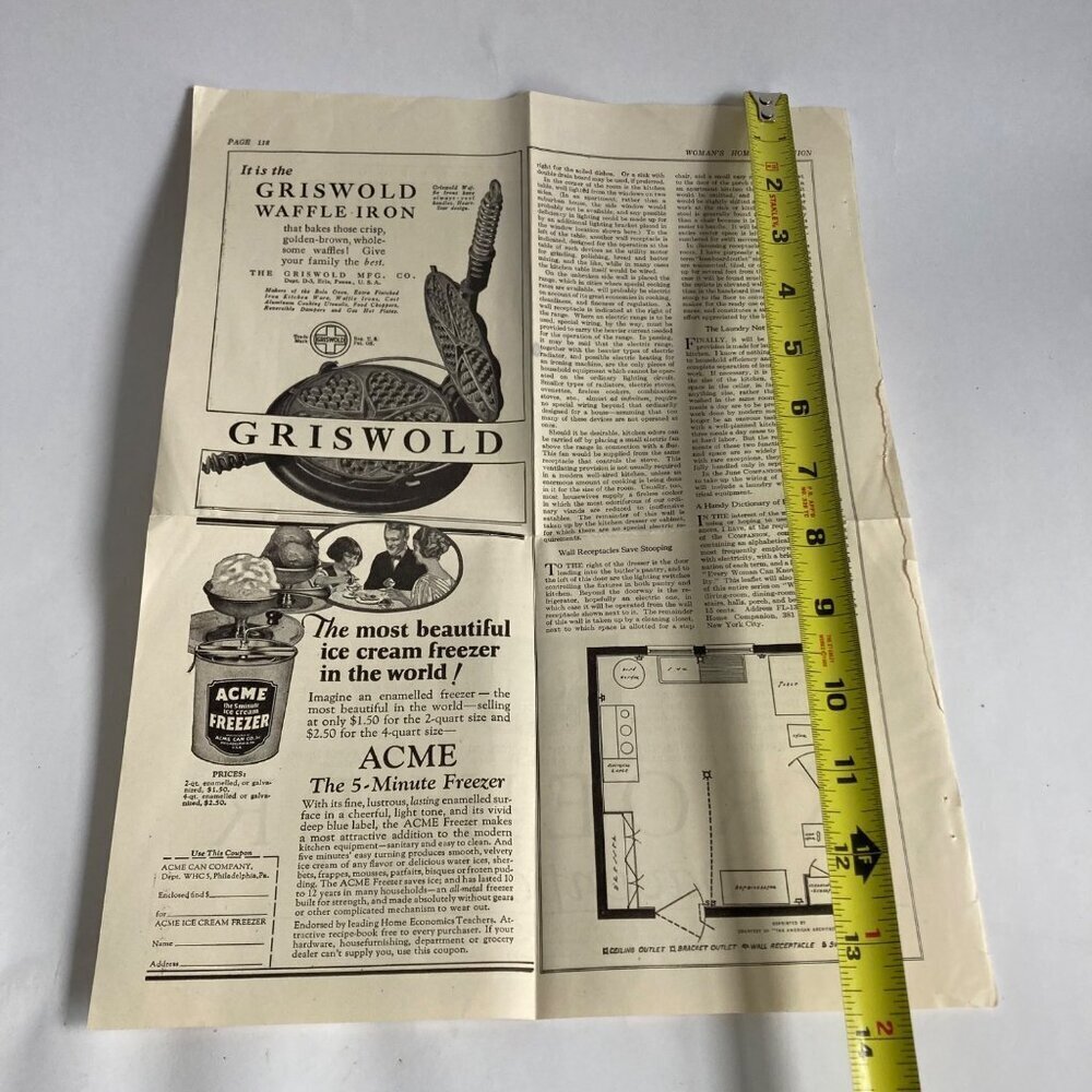 Antique 1924 Griswold Waffle Iron Newspaper Advertisement Ad Vintage - Picture 2 of 4